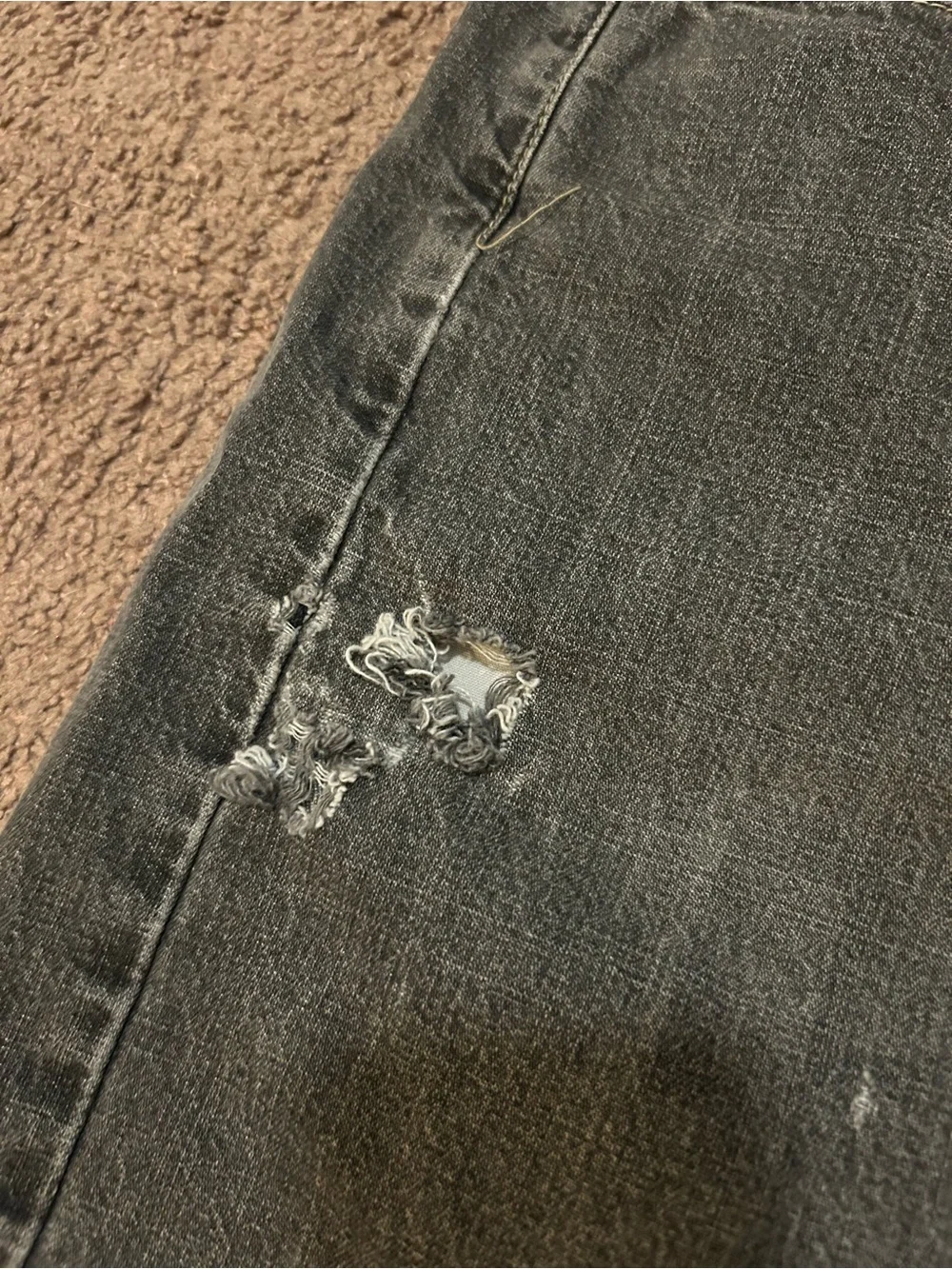 Levi's Black Distressed Denim Jean Shorts